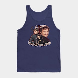 I Love Timothee Chalamet Pedro Pascal Cursed Fan no #1 Tank Top